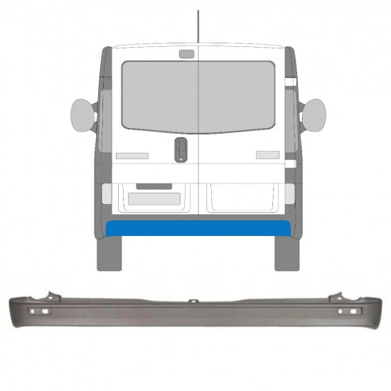 Stötfångare bak för Renault Trafic 2001-2014 8207