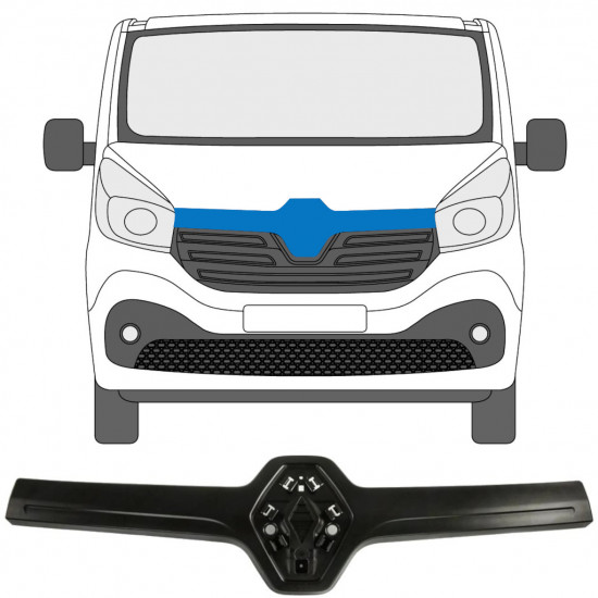 RENAULT TRAFIC 2014- GRILL SIDOLIST