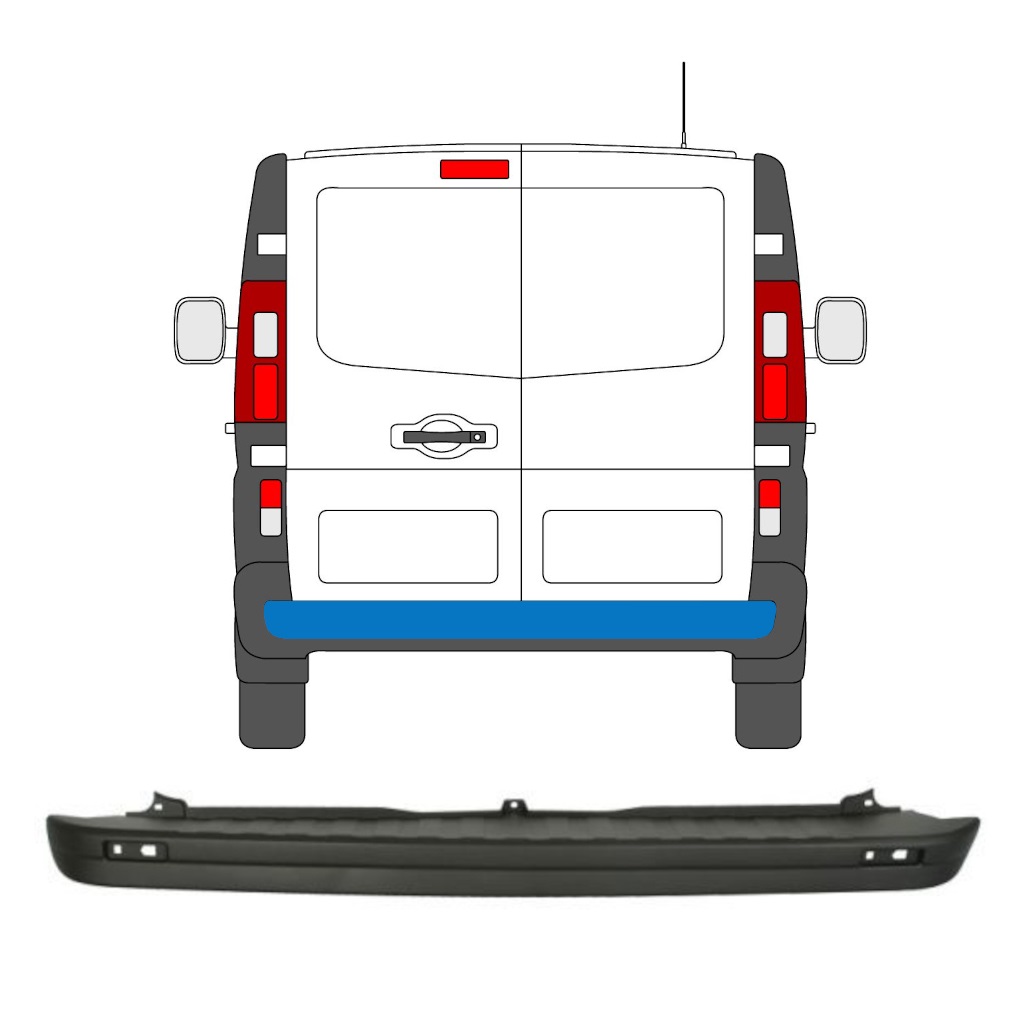Stötfångare Bak För Renault Trafic 2014- 8212