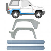 Tröskelplåt + sidovägg hjulhuskant för Daihatsu Fourtrak Rocky 1985-1993 / Vänster+Höger / Set 9508