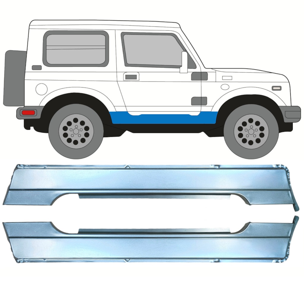 Tröskelplåt Reparationspanel För Suzuki Samurai 1981-1998 / Vänster+Höger / Set 10030