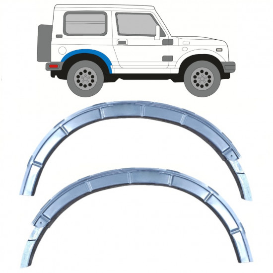 Reparationspanel för bak skärmfäste för Suzuki Samurai 1981- / Set 11833