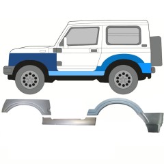 Reparationspanel för tröskel + fram + bak stänkskärm för Suzuki Samurai 1981- / Vänster / Set 11182