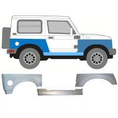 Reparationspanel för tröskel + fram + bak stänkskärm för Suzuki Samurai 1981- / Höger / Set 11179