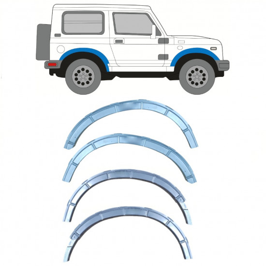 Fram och bak hjulhus reparationspanel för Suzuki Samurai 1981- / Set 11835