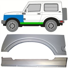 Tröskel + fram skärm reparationspanel för Suzuki Samurai 1981- / Vänster / Set 10035