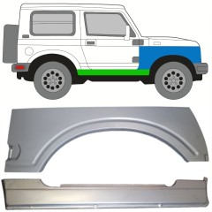 Tröskel + fram skärm reparationspanel för Suzuki Samurai 1981- / Höger / Set 10034