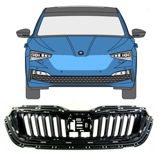 Grill för Skoda Scala 2019- 16226