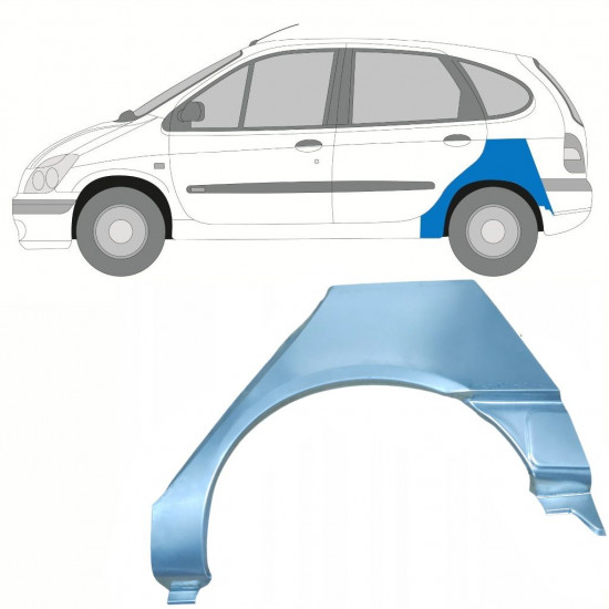 Sidovägg hjulhuskant för Renault Scenic 1995-2003 / Vänster 8404