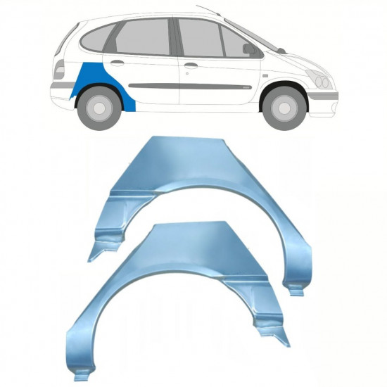 Sidovägg hjulhuskant för Renault Scenic 1995-2003 / Vänster+Höger / Set 10098