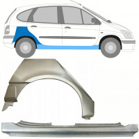 Tröskelplåt + sidovägg hjulhuskant för Renault Scenic 1995-2003 / Höger / Set 10099