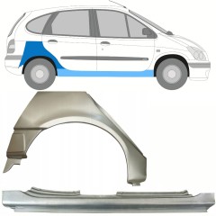 Tröskelplåt + sidovägg hjulhuskant för Renault Megane I Scenic 1995-2003 / Höger / Set 10099