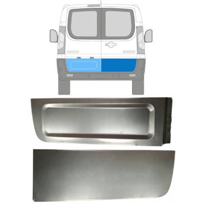 Bakdörr reparationspanel yttre för Peugeot Expert 2007-2016 / Vänster+Höger / Set 15229