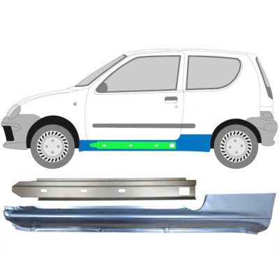 Reparationspanel för tröskel + inre tröskel reparationspanel för Fiat Seicento 1998-2010 / Vänster / Set 14721