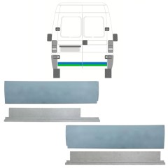 Låg inre + yttre bakdörr reparationspanel för Fiat Ducato 1994-2006 / Vänster+Höger / Set 9751