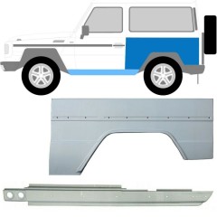 Tröskelplåt + sidovägg hjulhuskant för Mercedes G-Class W460 W461 W463 1979- / Vänster / Set 10004