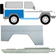 Tröskelplåt + sidovägg hjulhuskant för Mercedes G-Class W460 W461 W463 1979- / Höger / Set 10003
