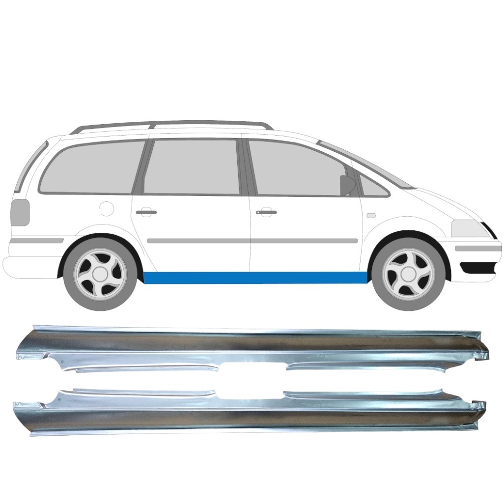 Tröskelplåt För Vw Sharan Ford Galaxy 1995-2010 / Vänster+Höger / Set 9249