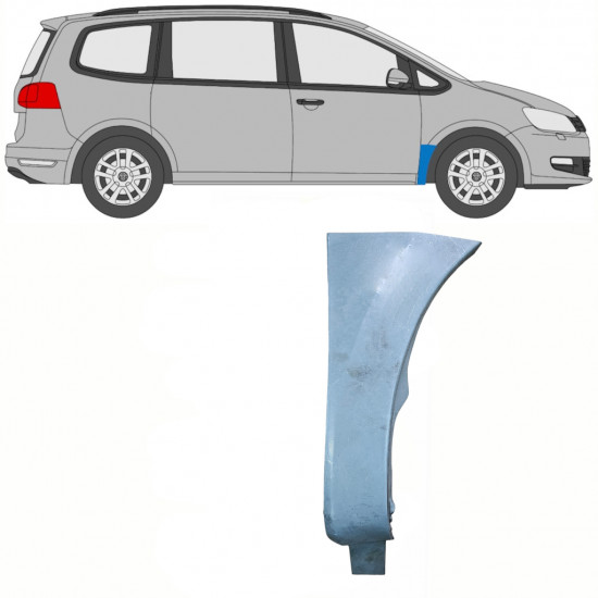 VOLKSWAGEN SHARAN 2010- REPARATIONSPANEL FÖR FRAMSKÄRM / HÖGER