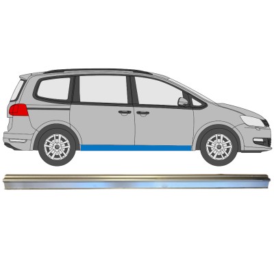 Nedre tröskelplåt reparationspanel för Volkswagen Sharan 2010-2022 / Vänster = Höger (symmetrisk) 14605