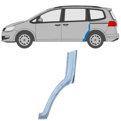 Fram del av bak skärm för Volkswagen Sharan 2010-2022 / Vänster 14601