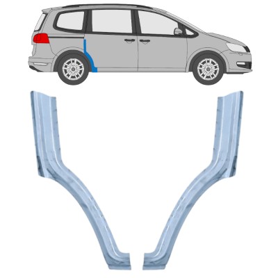 Fram del av bak skärm för Volkswagen Sharan 2010-2022 / Vänster+Höger / Set 14602