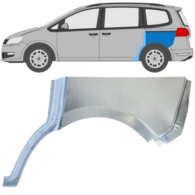 Sidovägg hjulhuskant för Volkswagen Sharan 2010-2022 / Vänster / Set 14604