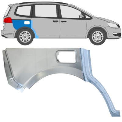 Sidovägg hjulhuskant för Volkswagen Sharan 2010-2022 / Höger / Set 14603