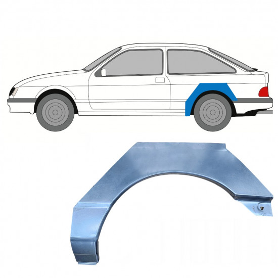 Sidovägg hjulhuskant för Ford Sierra 1982-1993 / Vänster 7386