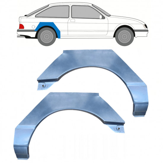 Sidovägg hjulhuskant för Ford Sierra 1982-1993 / Vänster+Höger / Set 9721