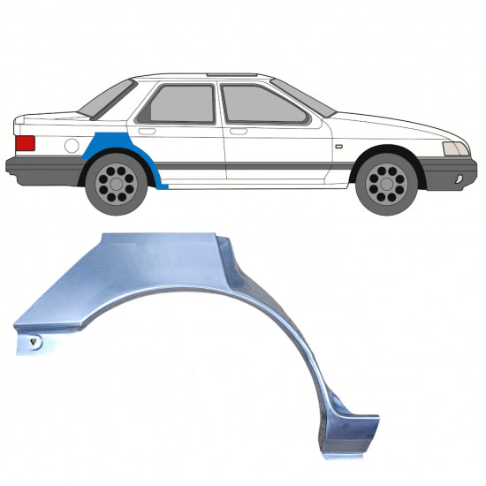 Sidovägg hjulhuskant för Ford Sierra 1982-1993 / Höger 7388