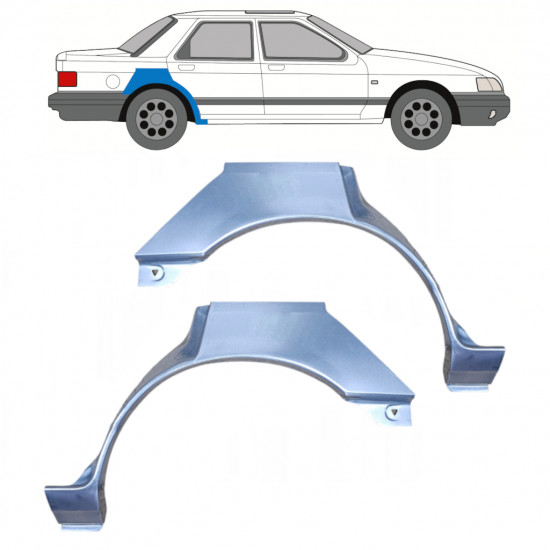 Sidovägg hjulhuskant för Ford Sierra 1982-1993 / Vänster+Höger / Set 9720