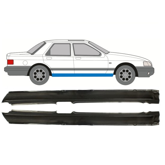 Tröskelplåt för Ford Sierra 1982-1993 / Vänster+Höger / Set 9774