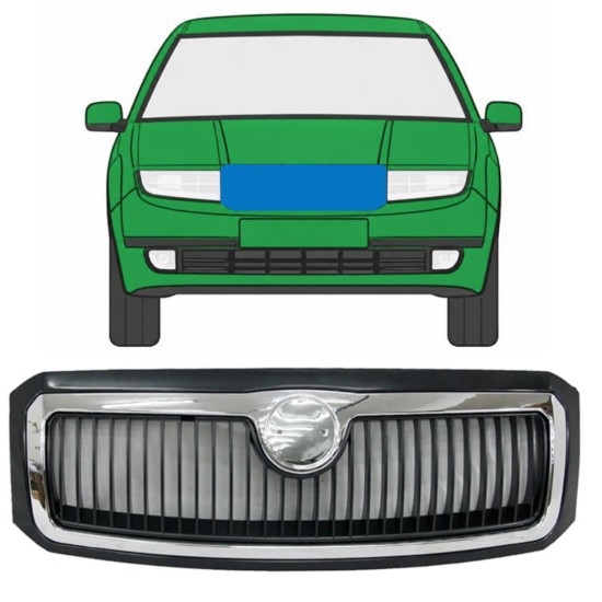 Grill för Skoda Fabia I 1999-2004 7525