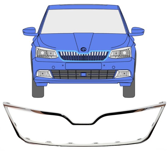 Grillram för Skoda Fabia 2014-2018 16190