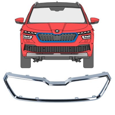 Grillram för Skoda Kamiq 2019-2023 17226