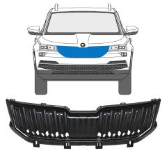 Grill för Skoda Karoq 2017-2022 / Set 17235