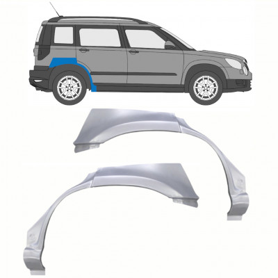 Sidovägg hjulhuskant för Skoda Yeti 2009- / Vänster+Höger / Set 10706