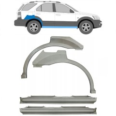 Hel tröskel + bak skärm reparationspanel för Kia Sorento 2002-2009 / Set 11713