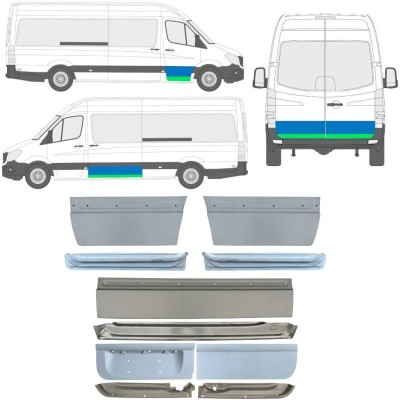 Inre + yttre dörr reparationspanel för Mercedes Sprinter 2006-2018 / Vänster+Höger / Set 11319