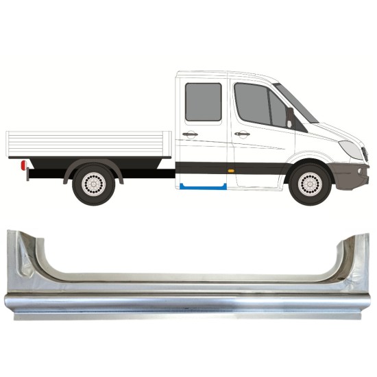 Bak tröskel reparationspanel för Mercedes Sprinter 2006-2018 / Höger / Dubbelkabin 15066