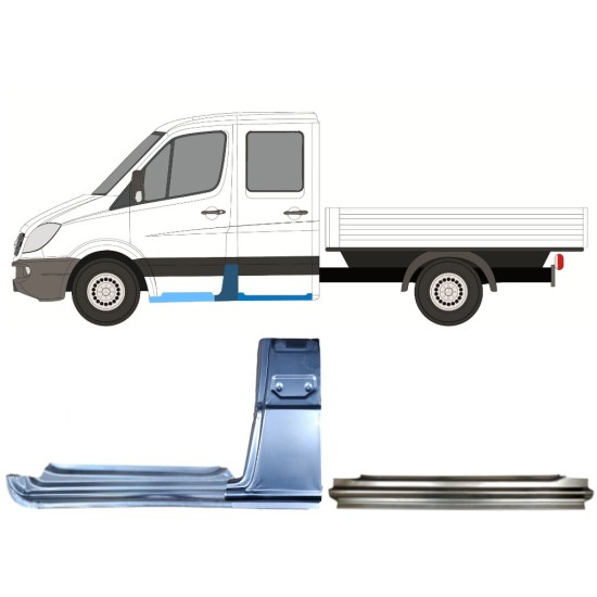 Reparationspanel set för Mercedes Sprinter 2006-2018 / Vänster / 14781 Reparationspanel set för Mercedes Sprinter 2006-2018 / Vänster / 14781