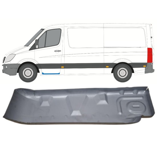 Reparationsplåt insteg vänster/höger för Mercedes Sprinter 2006-2018 / Vänster 15073