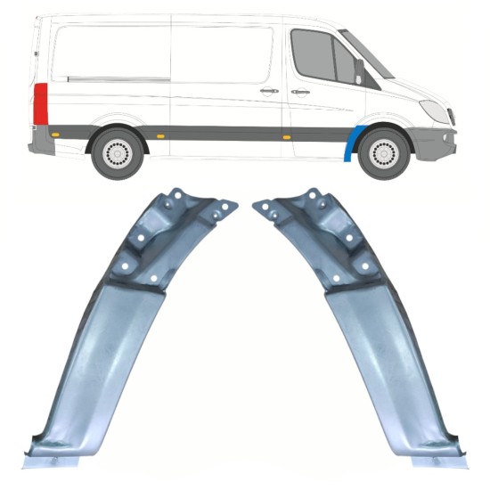 Reparationspanel till framskärm för Mercedes Sprinter 2006-2018 / Vänster+Höger / Set 17256