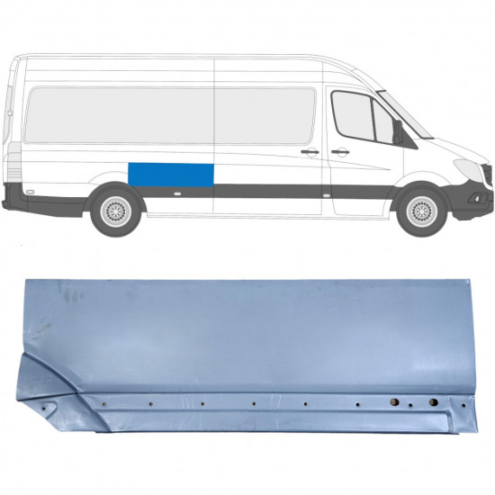 Sidovägg hjulhuskant för Mercedes Sprinter 2006- / Höger 8551