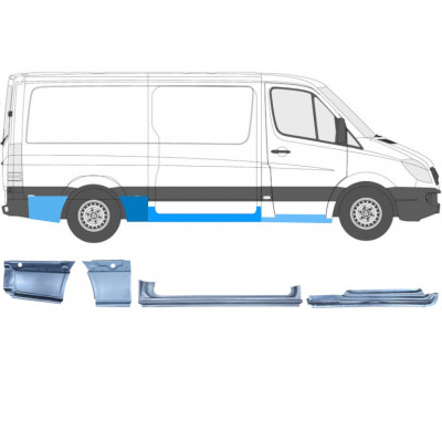 MERCEDES SPRINTER 2006- MEDELHJULBAS REPARATIONSPANEL / UPPSÄTTNING / HÖGER