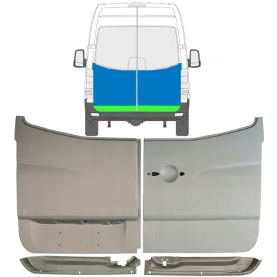 Reparationspanel för bakdörr för Volkswagen Crafter 2005-2017 / Set 14487