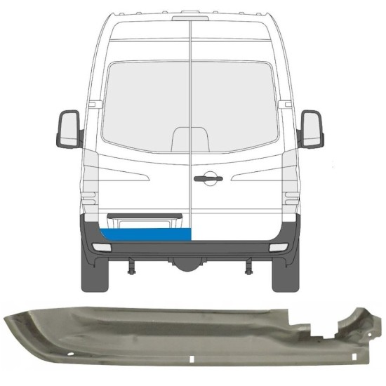 Reparationspanel för bakdörr för Mercedes Sprinter 2006-2018 / Vänster 5680