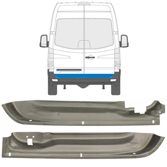Reparationspanel för bakdörr för Mercedes Sprinter 2006-2018 / Vänster+Höger / Set 9555
