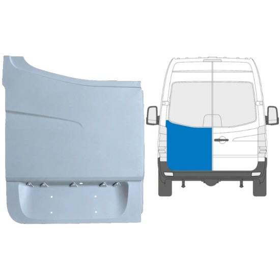 Hög bakdörr reparationspanel för Volkswagen Crafter 2005-2017 / Vänster 13506